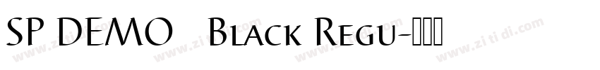 SP DEMO   Black Regu字体转换